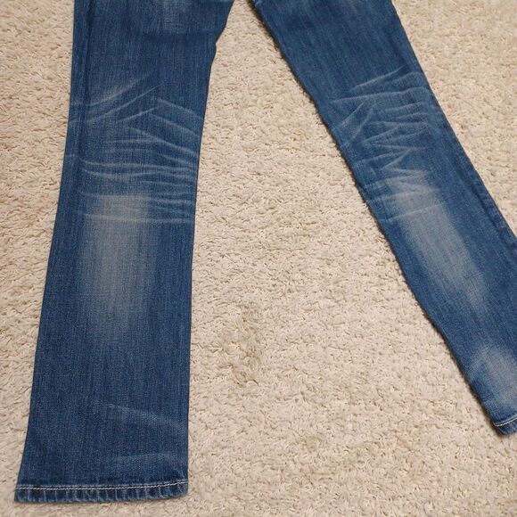 Miss Me Jeans Size 27 Women Bootcut Denim Blue Easy Straight Low Rise Bling Prep - Picture 4 of 13